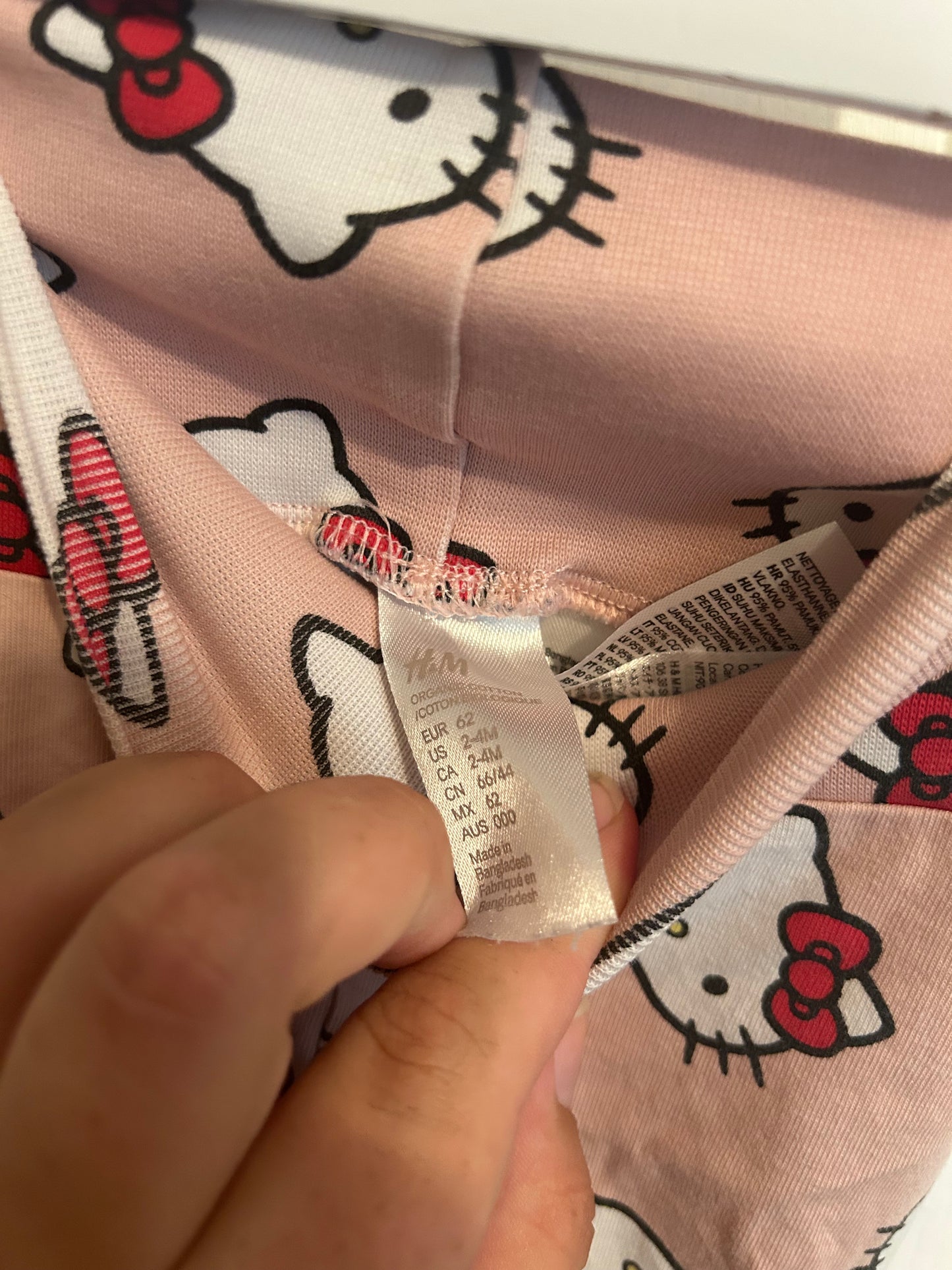 H&M 2/4m pink hello kitty pants