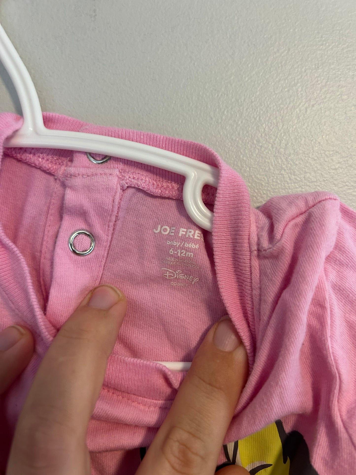 Joe fresh 6/12m pink Minnie romper