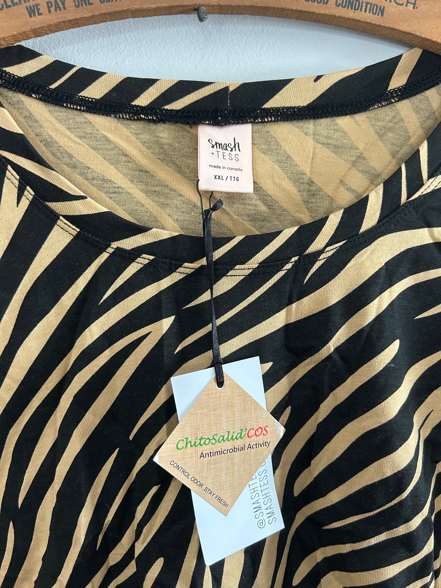 NEW smash & Tess Xxl black & brown zebra bodysuit