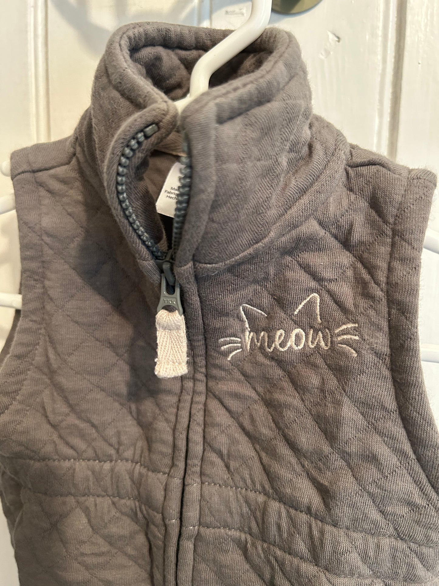 Carters 3m grey meow vest