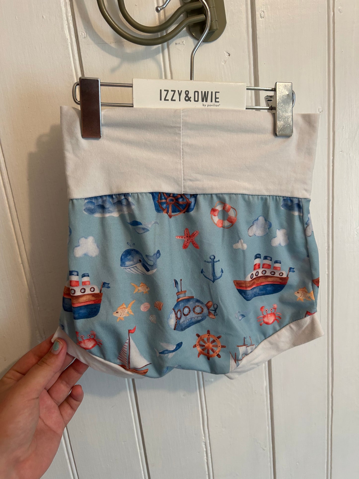 Handmade 3t nautical bummie shorts
