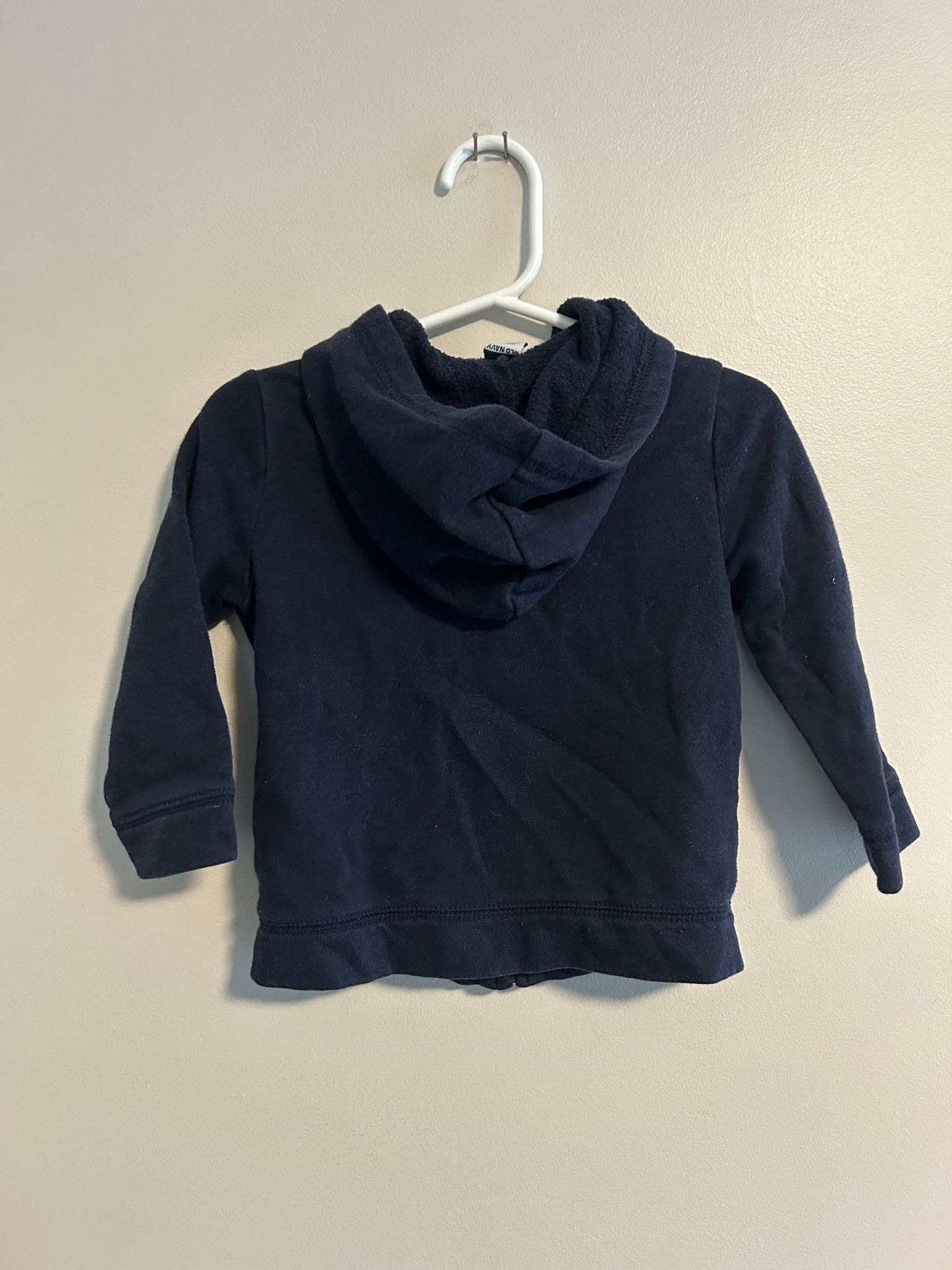 Old navy 12/18m navy blue zip up hoodie