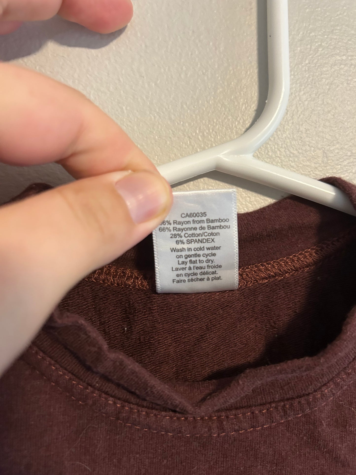 Brok boys 2/3t burgundy bamboo long sleeve top