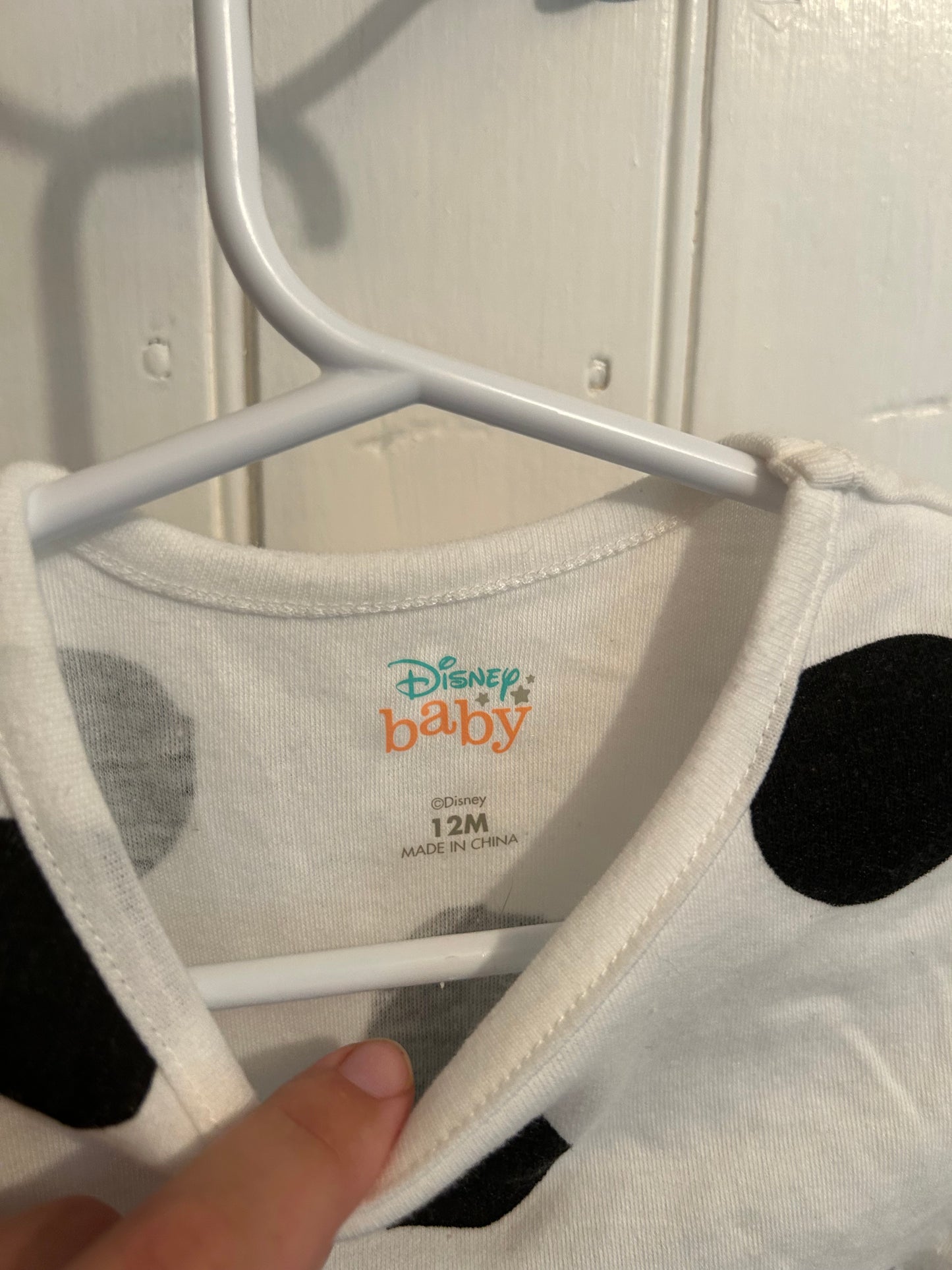 Disney 12m black & white polka dot Tshirt