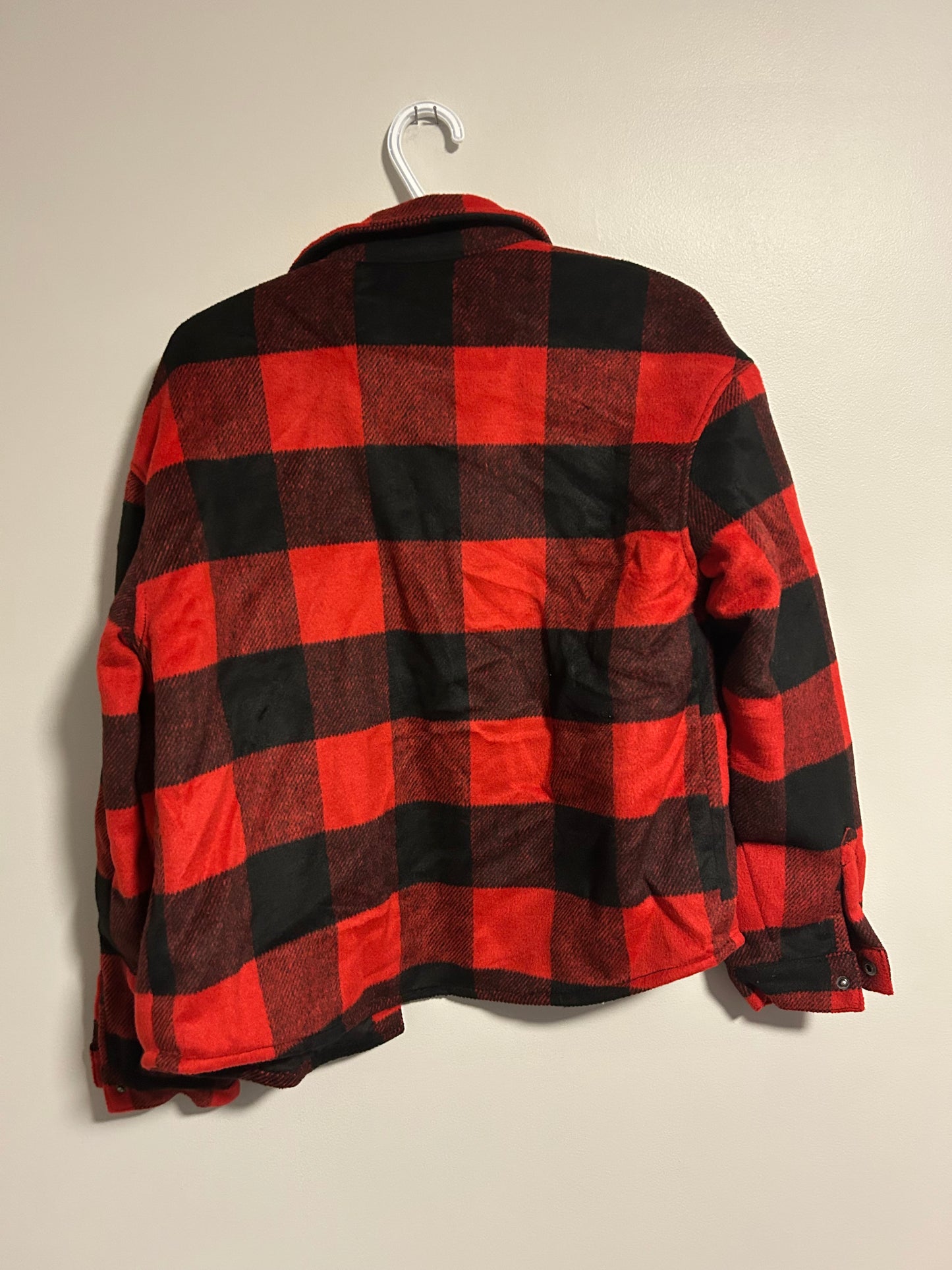 Only 38 (medium) red & black gingham fleece Shacket