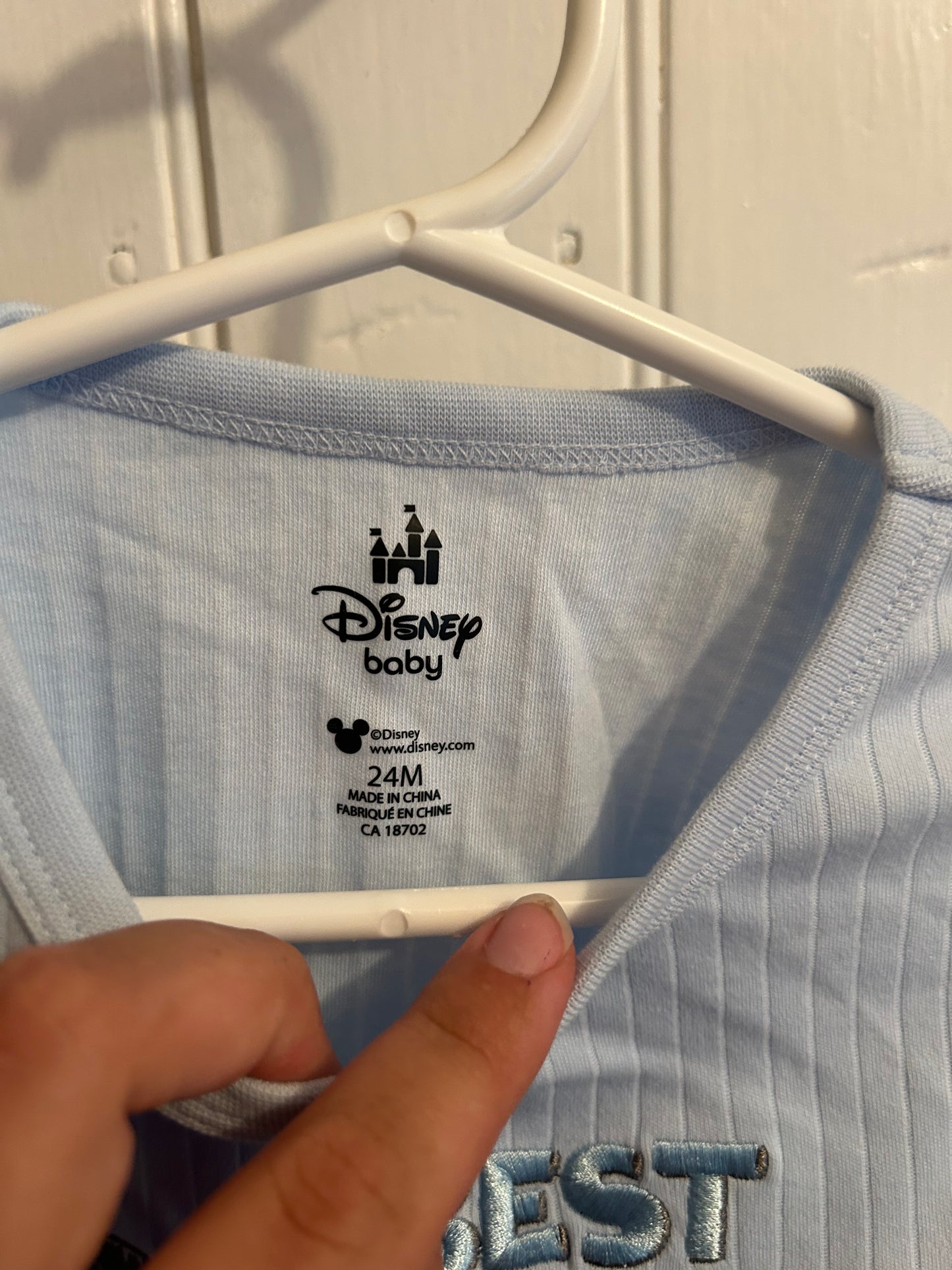 Disney 24m blue ribbed Mickey pals long sleeve shirt
