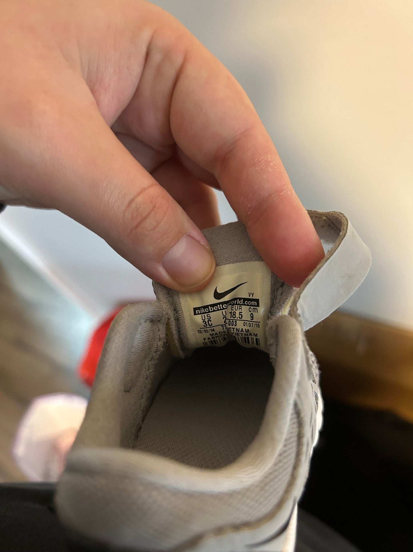 Nike infant 3 black & grey runners