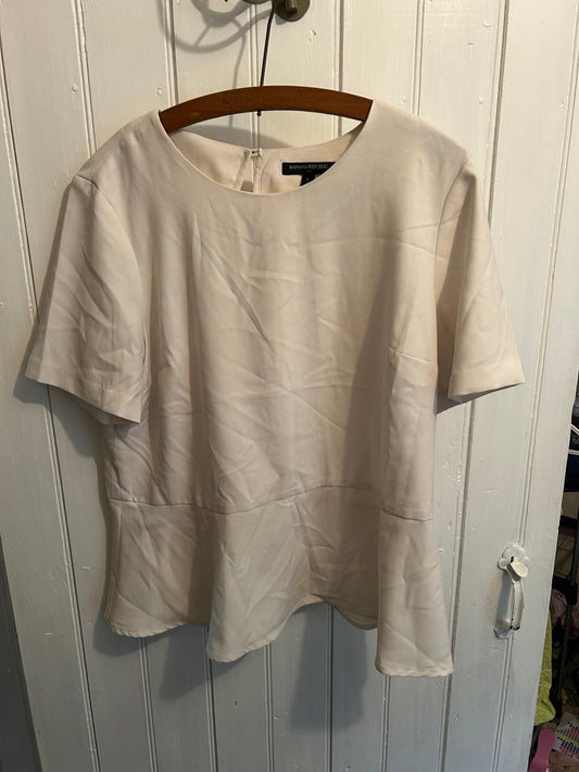 Banana Republic large white peplum top