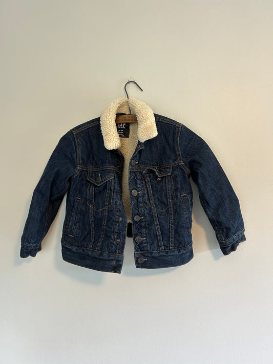 Gap youth xs Sherpa lined denim jacket