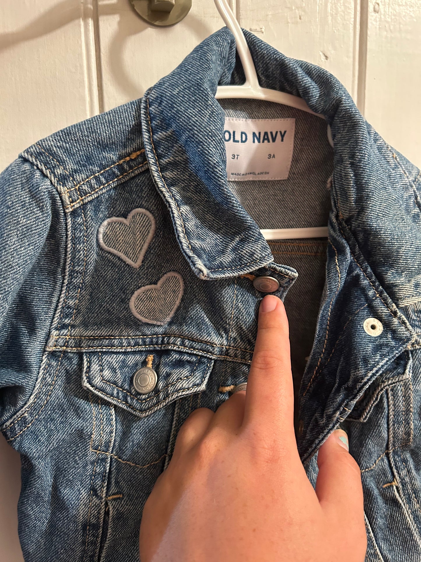 Old navy 3t light wash heart denim jacket