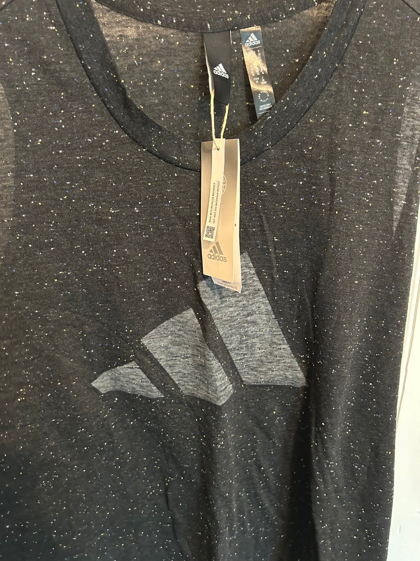 NEW adidas 3x black speckled tank top