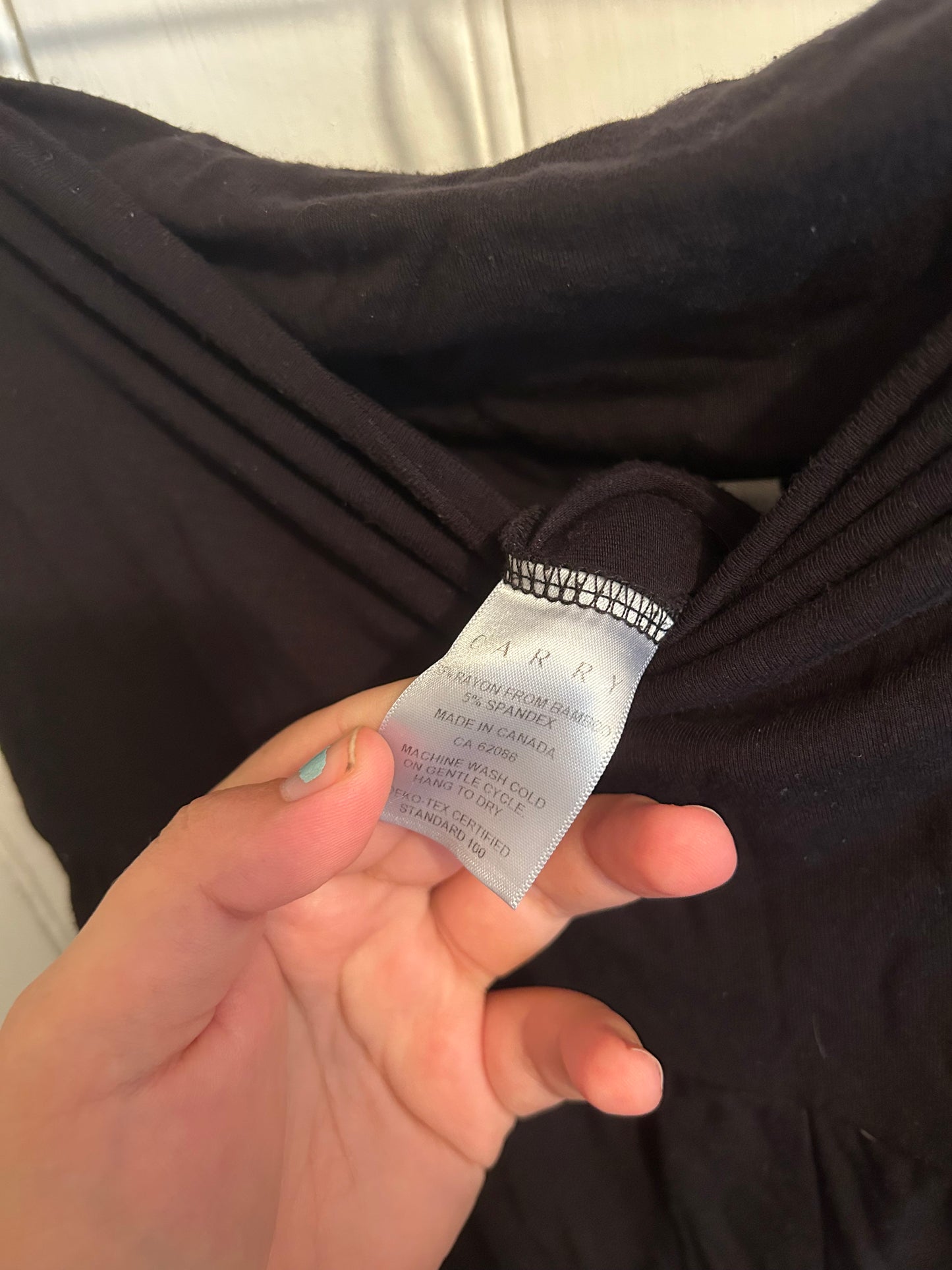 Carry large black bamboo joggers