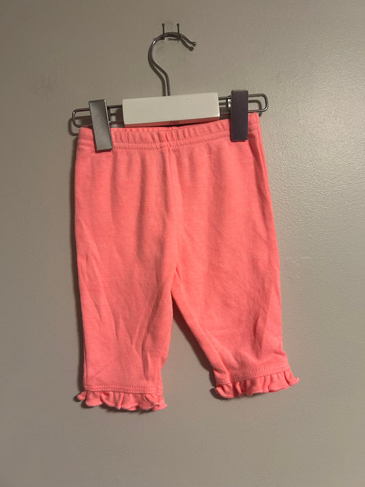 Carters 0/3m pink ruffle hem pants