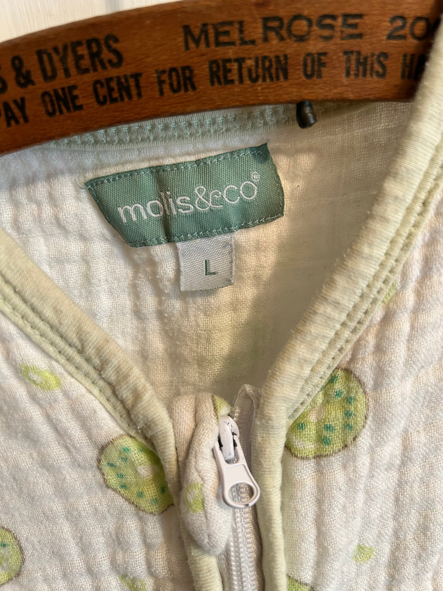 Molis & co 12/24m kiwi bamboo sleep sack