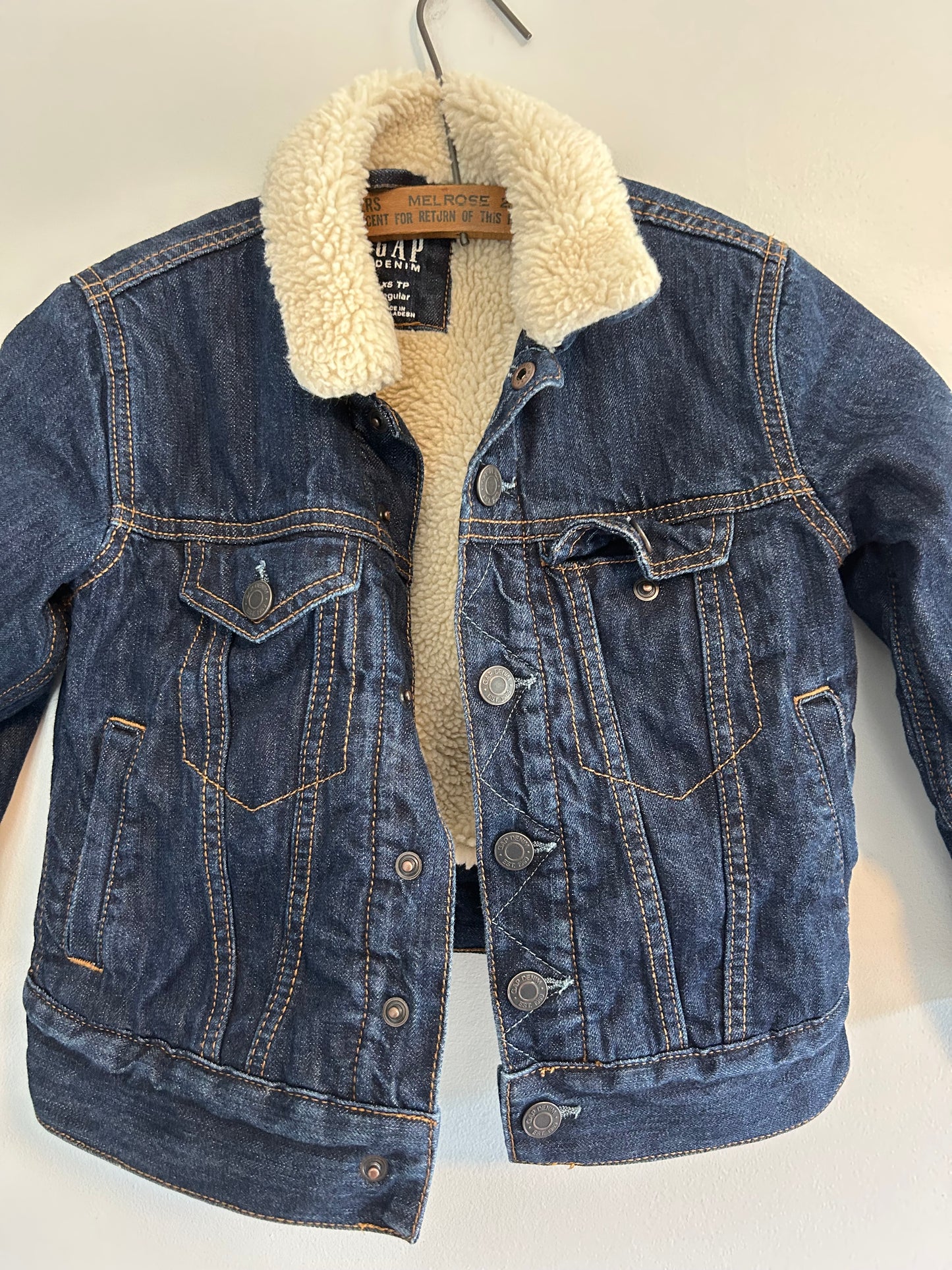 Gap youth xs Sherpa lined denim jacket