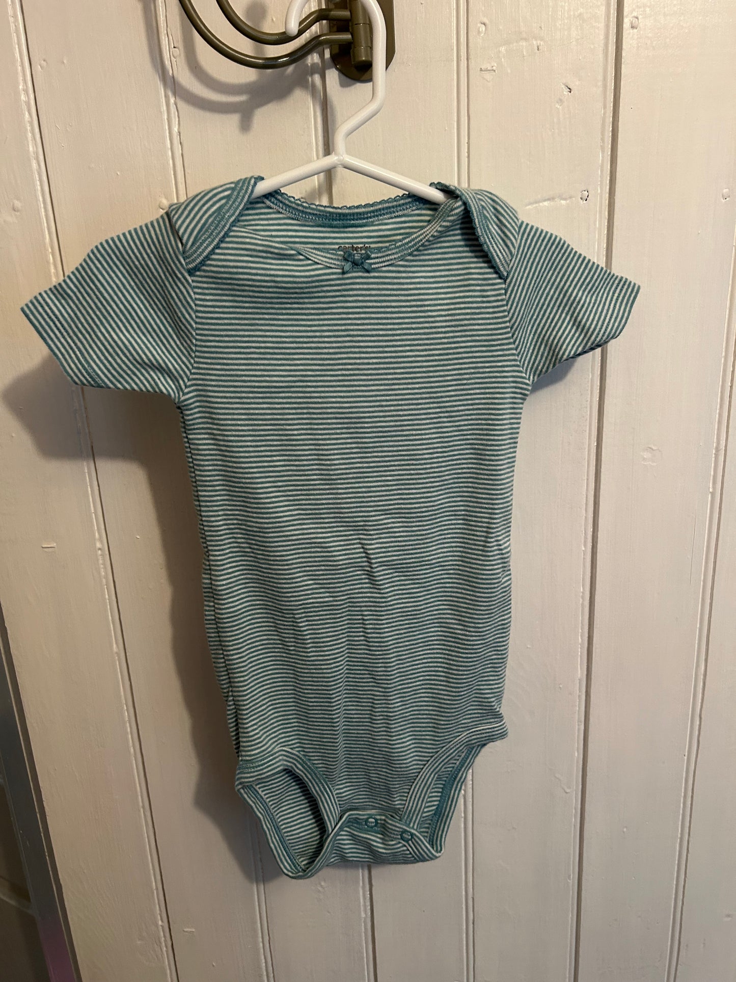 Carters 24m blue striped onesie