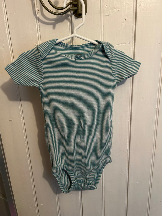 Carters 24m blue striped onesie