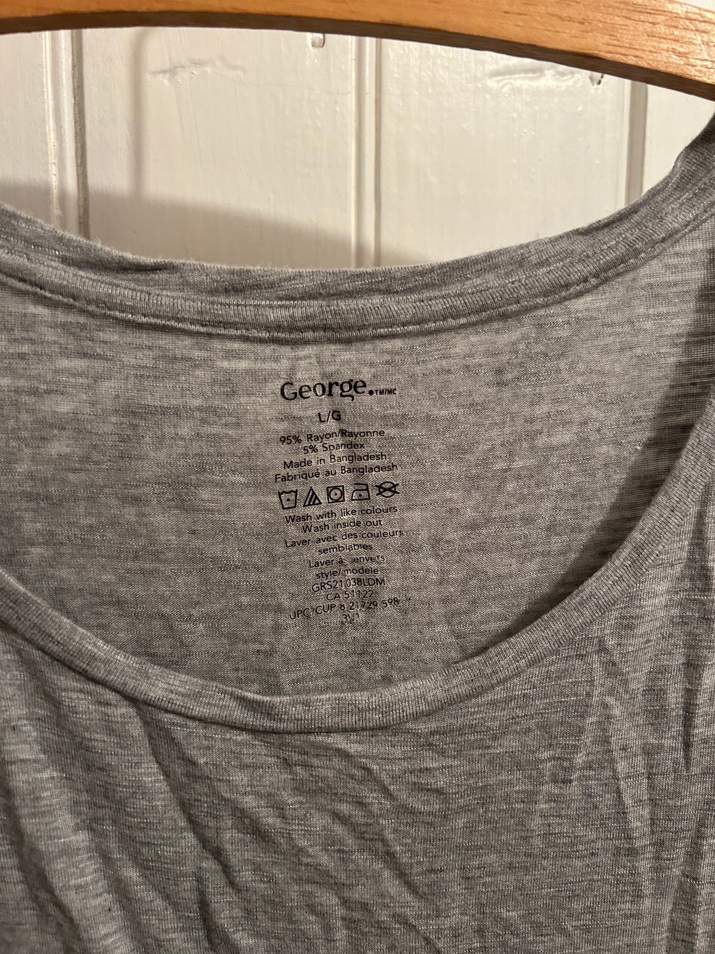 George large grey babydoll top