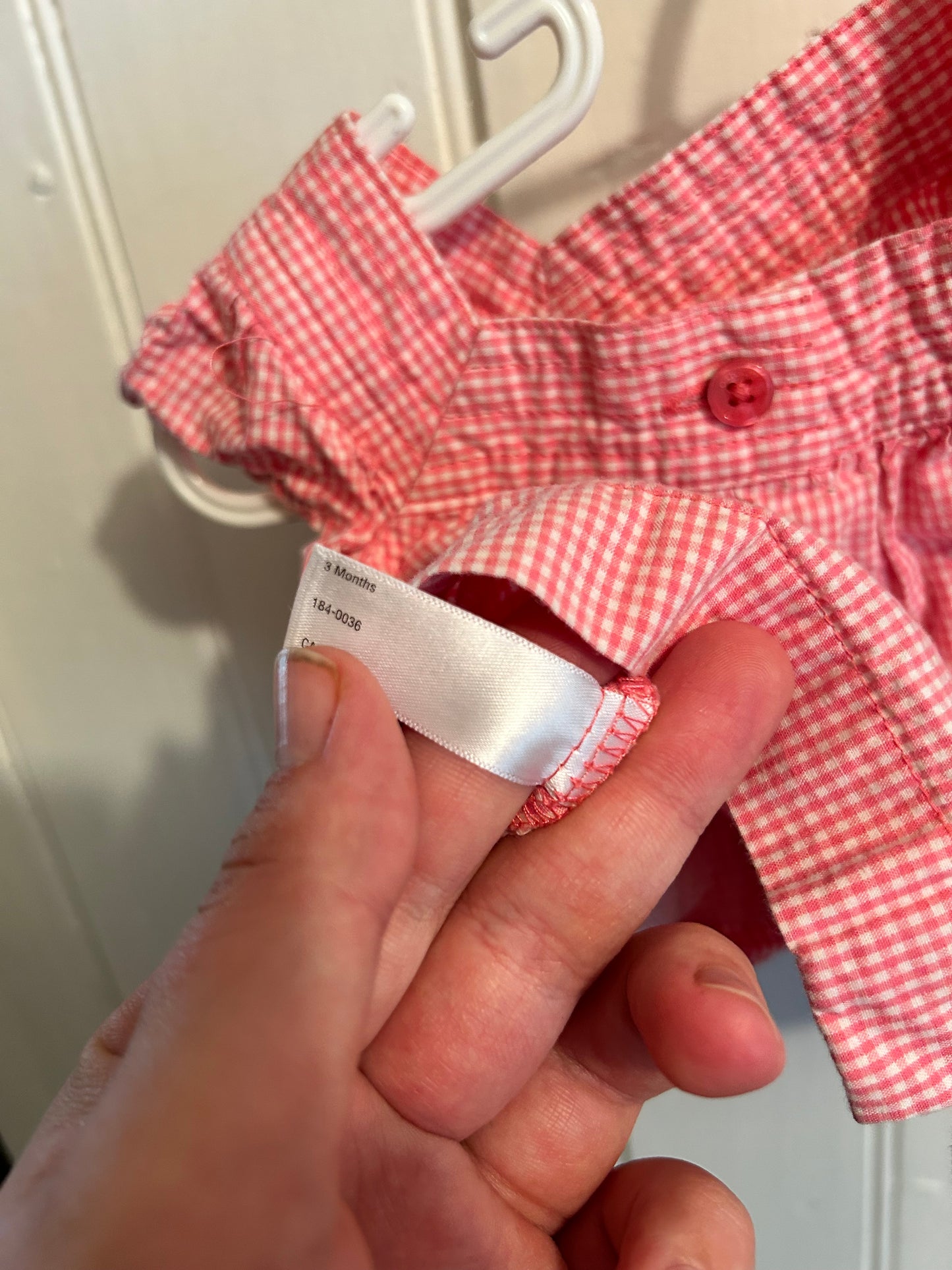 Vintage Oshkosh 3m pink gingham floral top