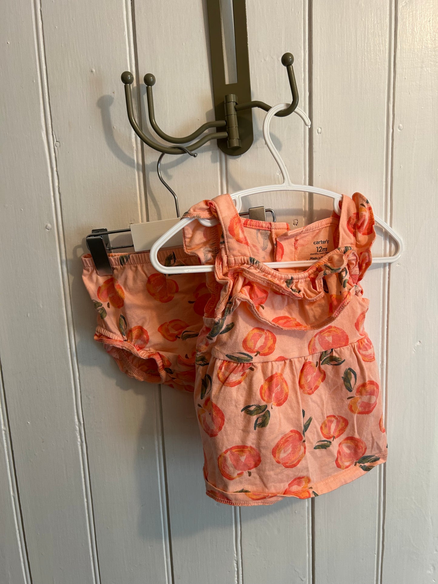 Carters 12m peach 2pc tank set