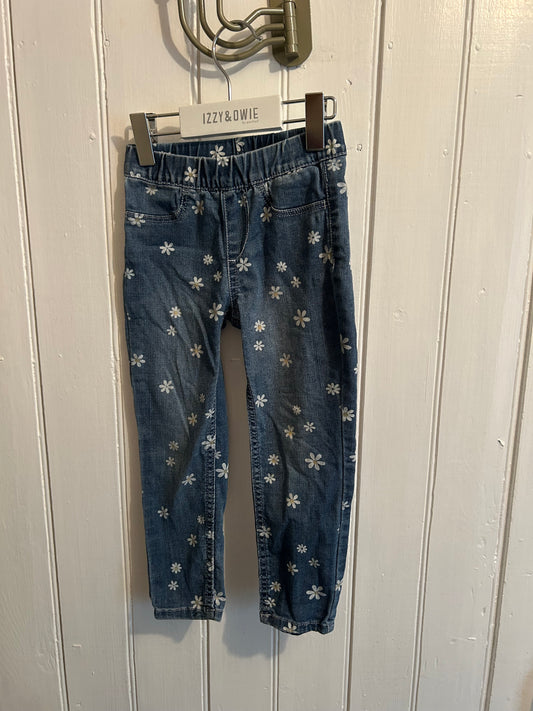 H&M 2/3t daisy denim skinny jeans