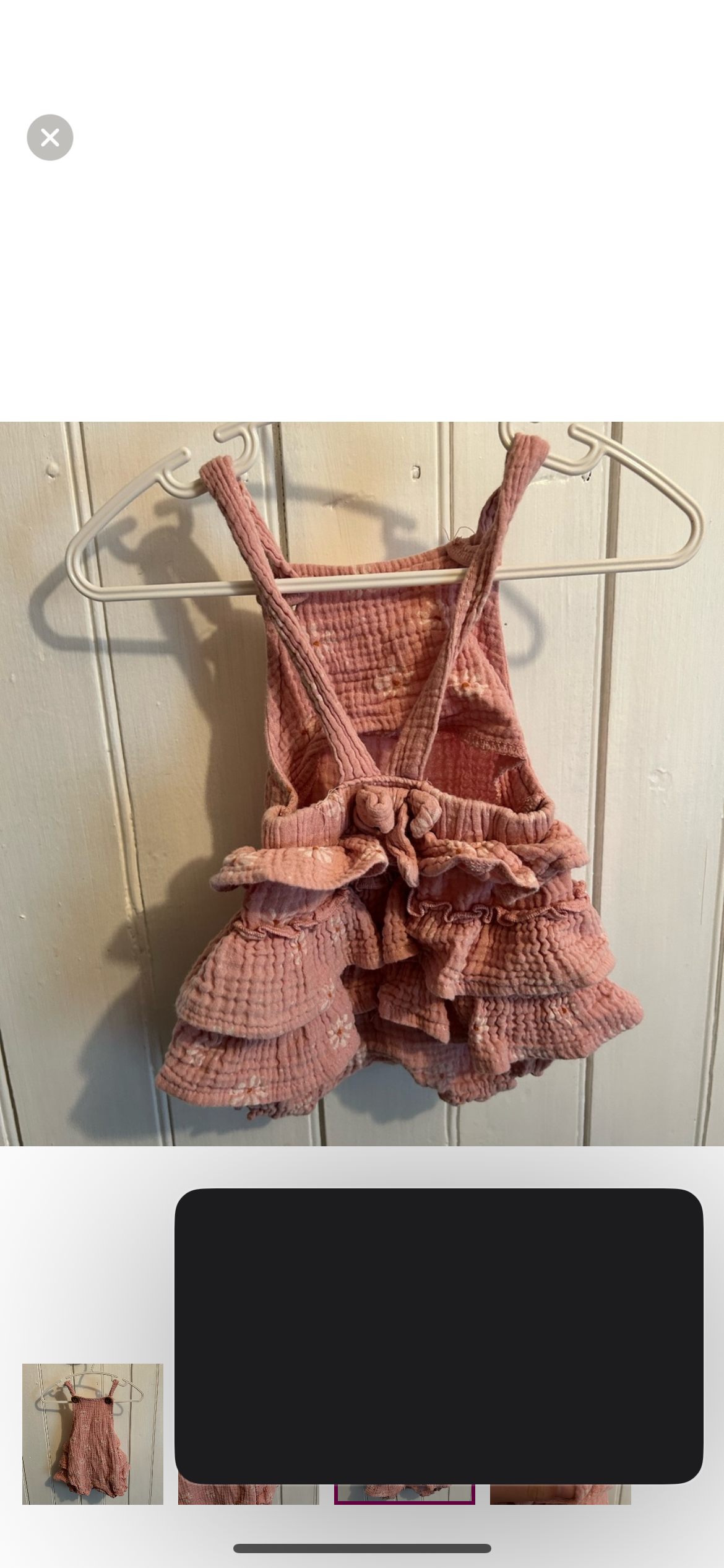 Emily & Oliver 3-6m pink daisy romper overalls