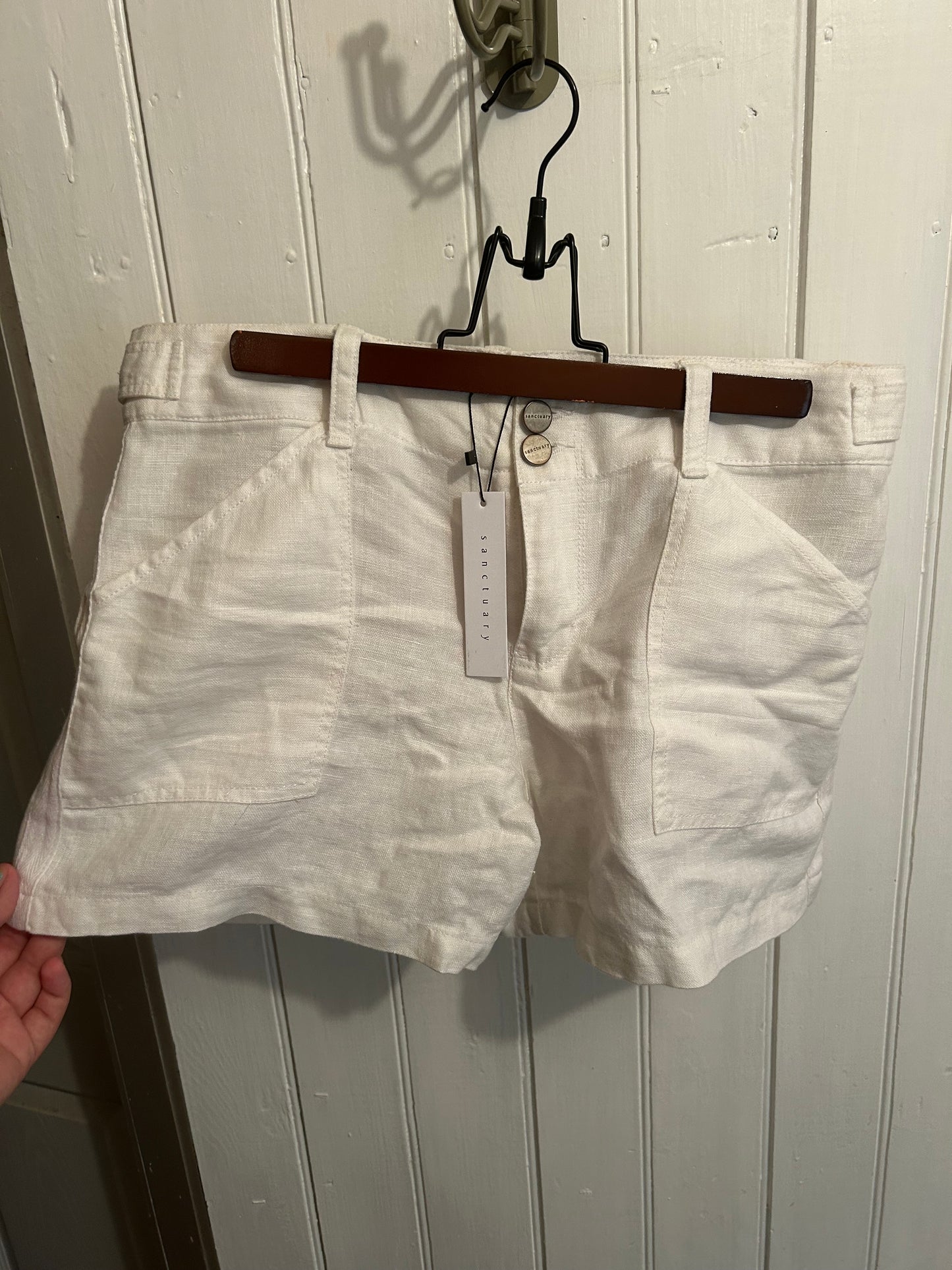 NEW Sanctuary 29 white linen shorts