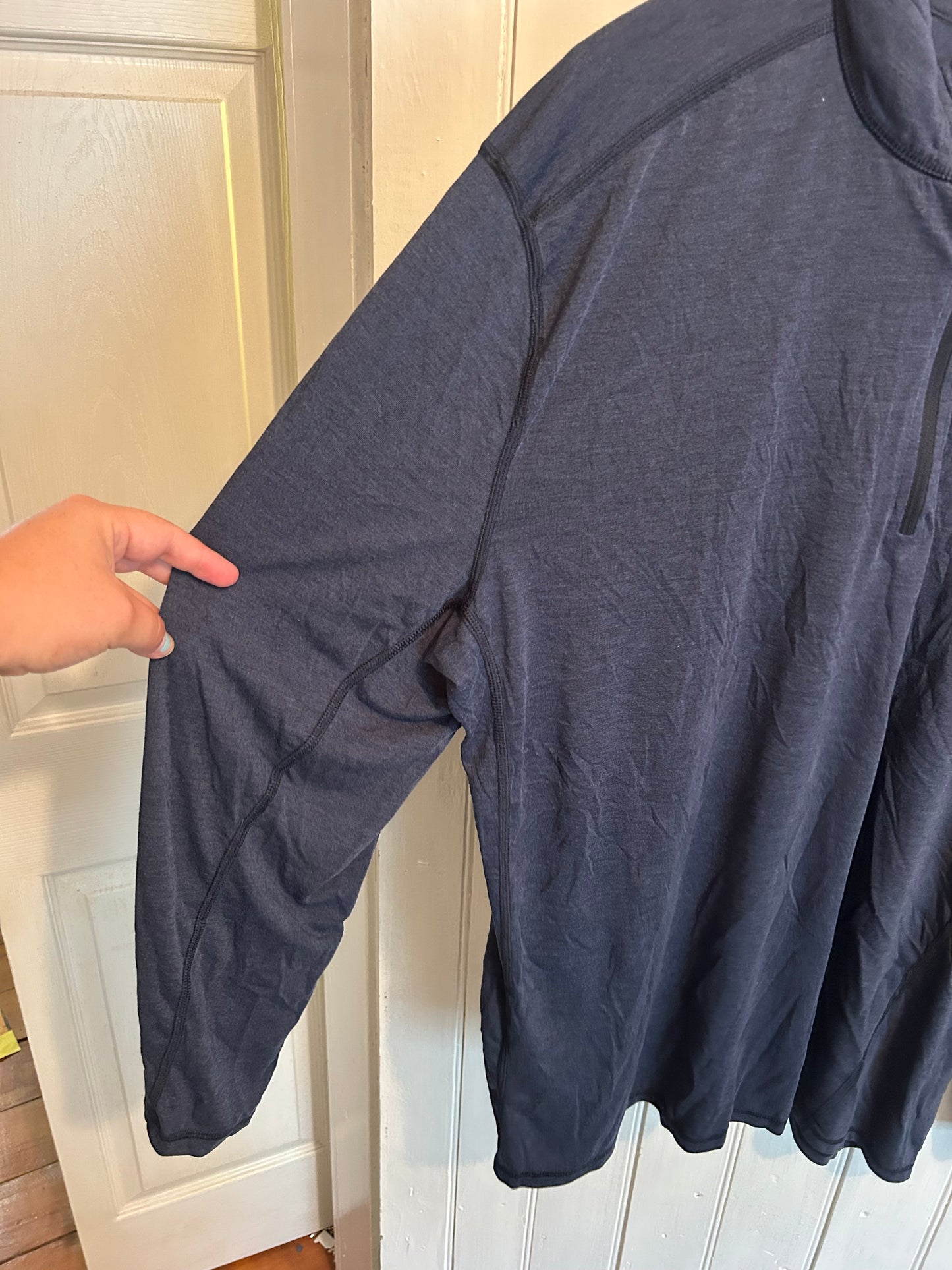 Carhartt 2x navy quarter zip long sleeve shirt