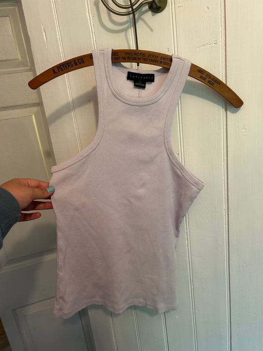 Sanctuary large off white ribbed high neck tank top