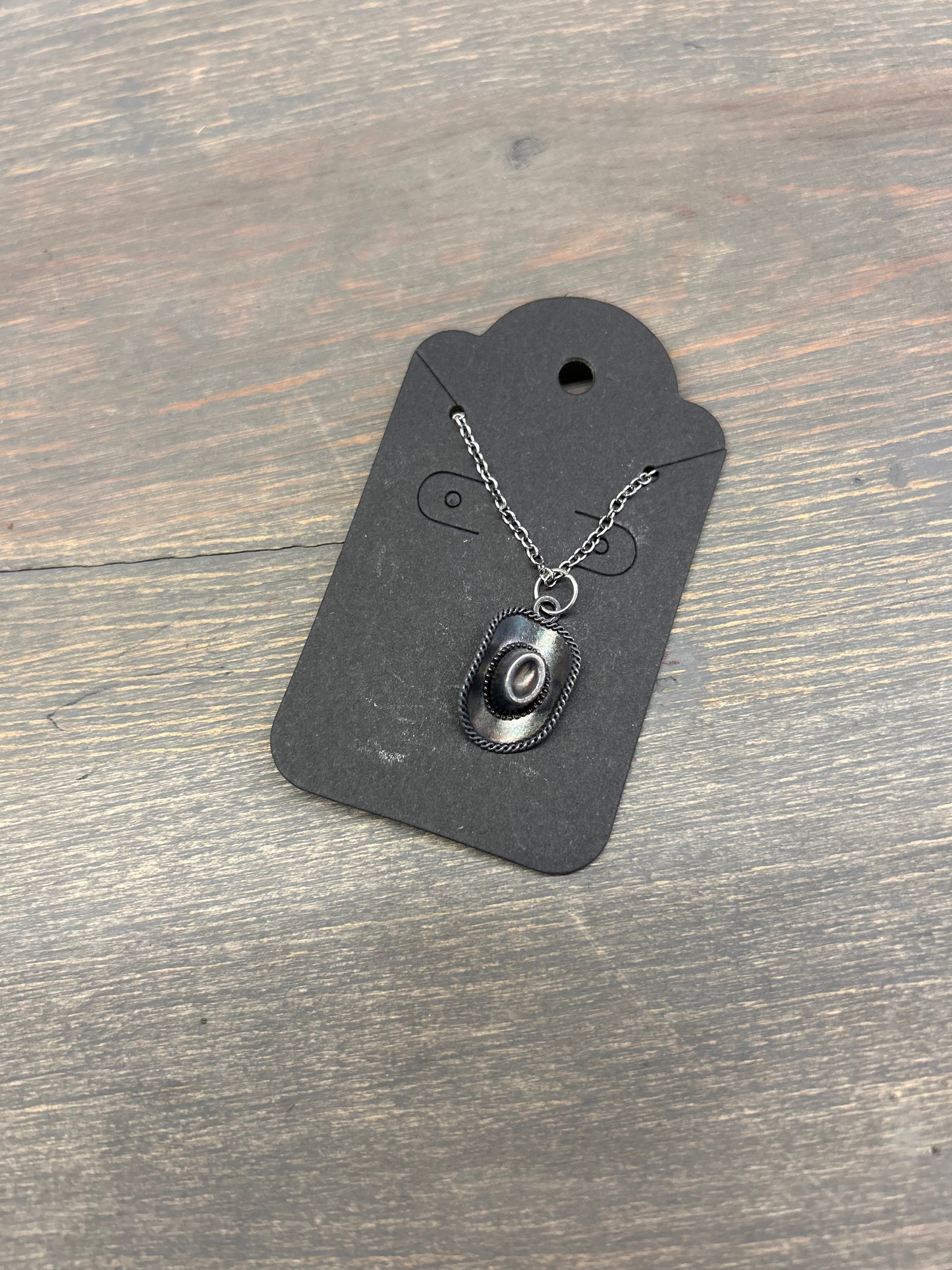 Cowboy hat necklace