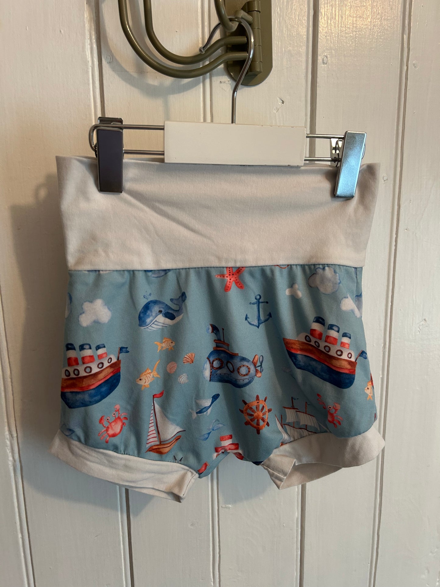 Handmade 3t nautical bummie shorts