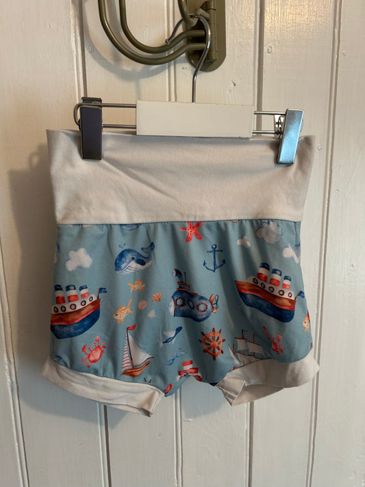 Handmade 3t nautical bummie shorts