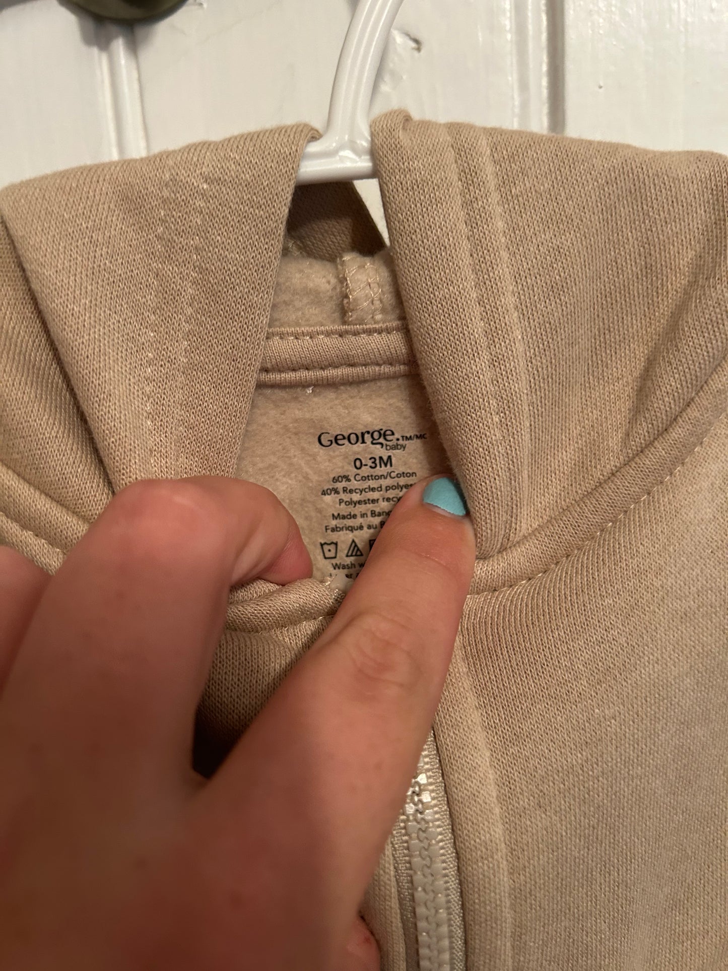 NEW George 0/3m tan sweater set