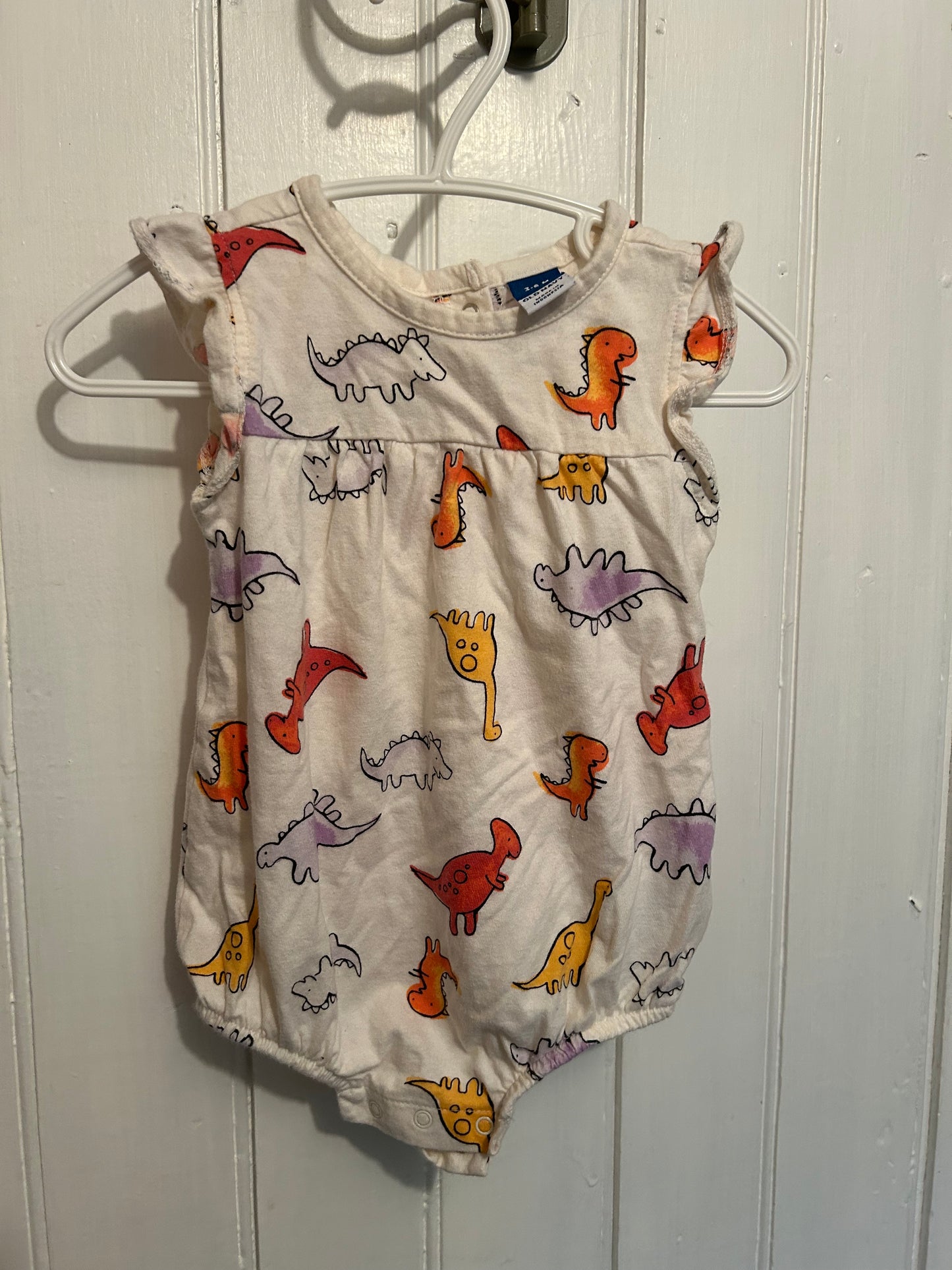 Old navy 3/6m Dino romper