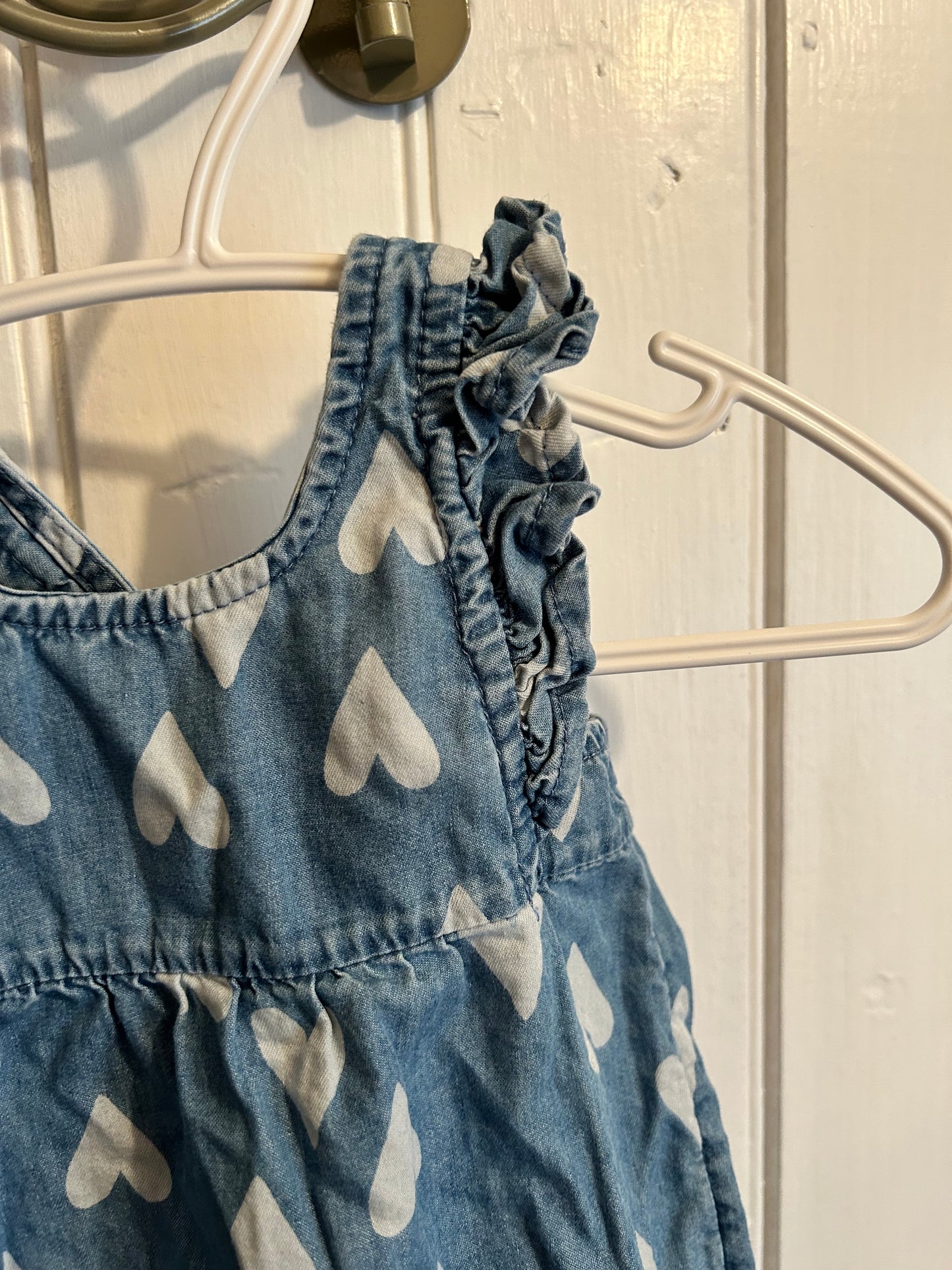 Carters 3m denim heart romper