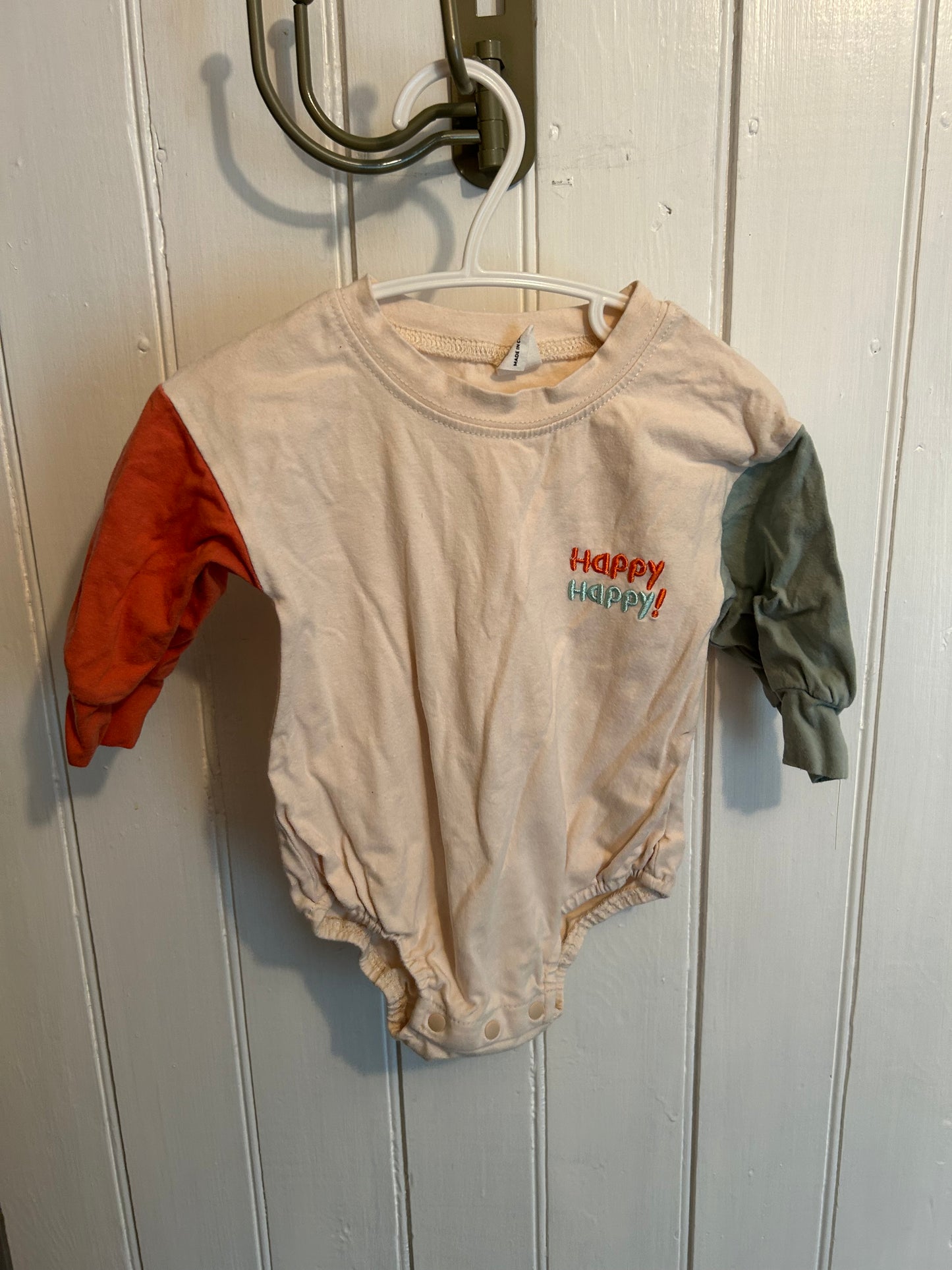 Shein 3/6m happy romper