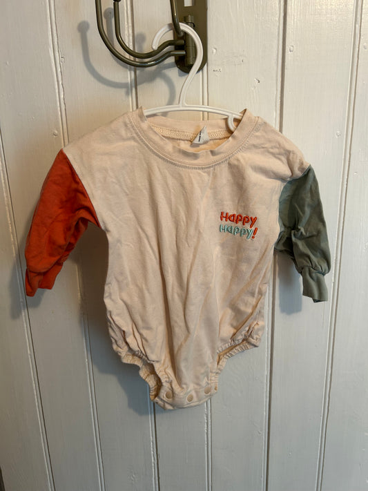 Shein 3/6m happy romper