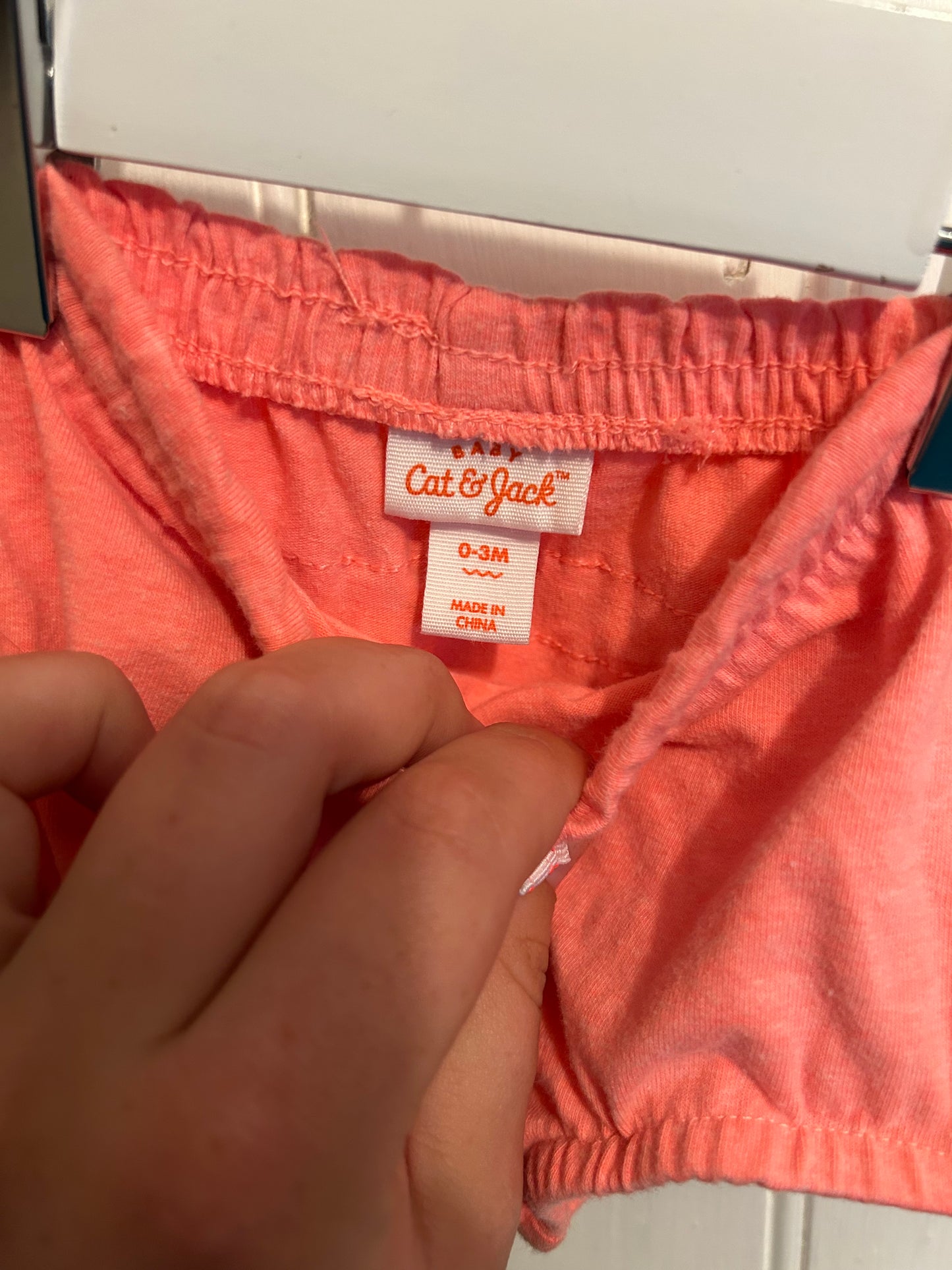 Cat & Jack 0/3m peach ruffle bum shorts