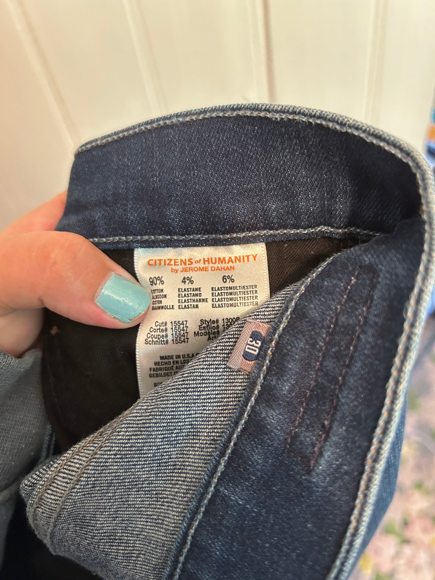 Citizen of humanity 30 medium wash low rise skinny jeans