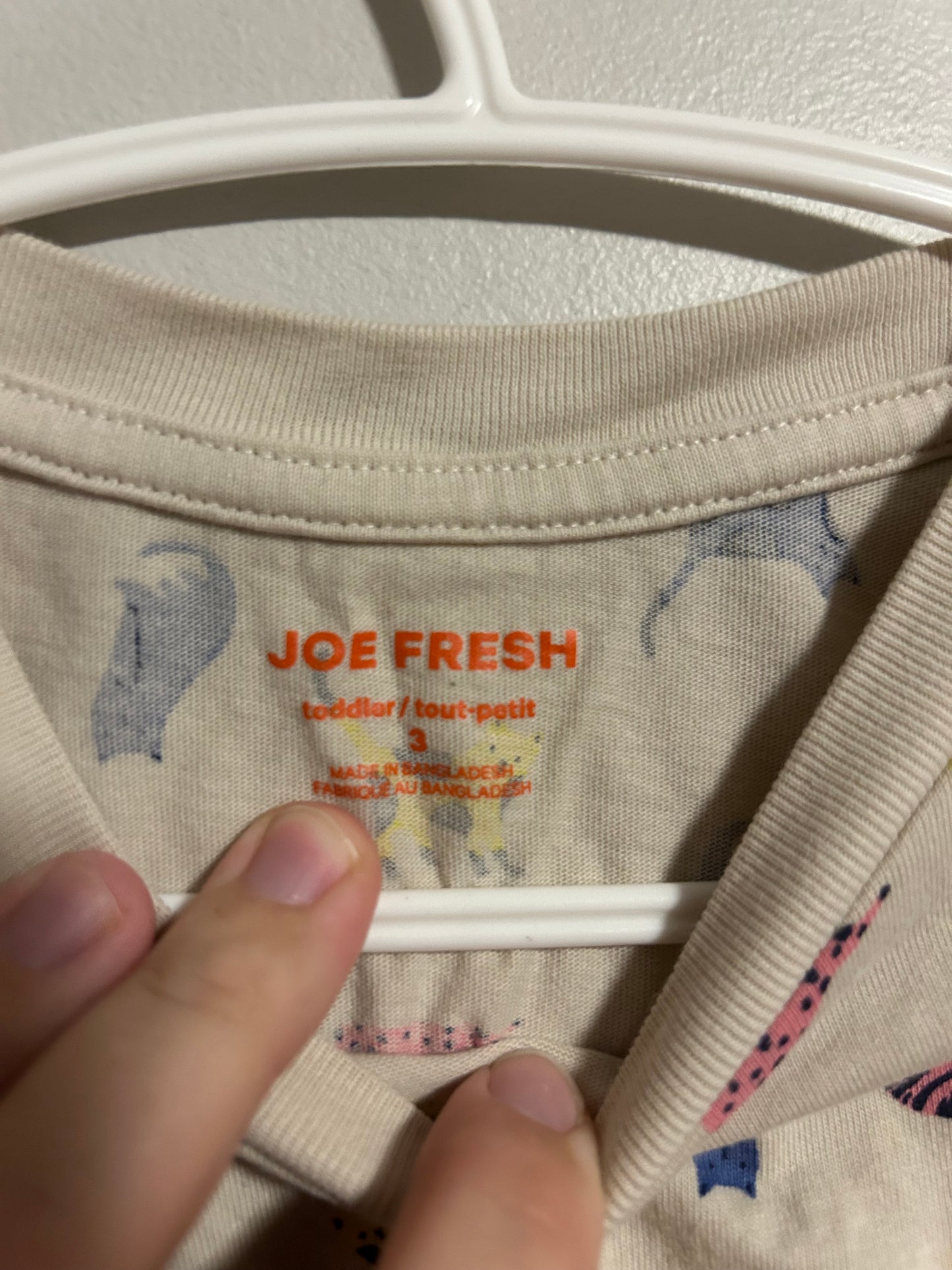 Joe fresh 3t cat long sleeve shirt