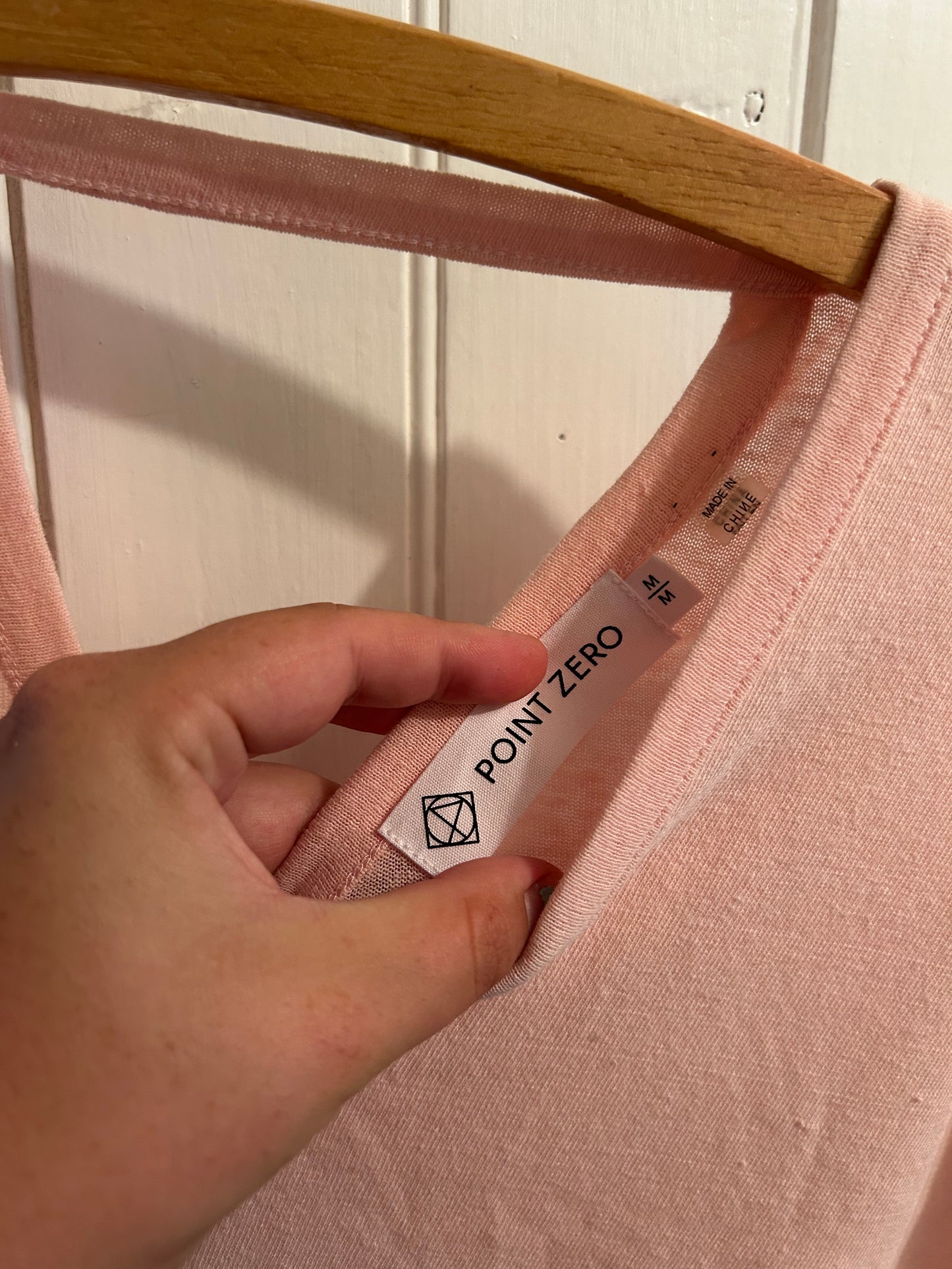 Point zero medium pink vcut top