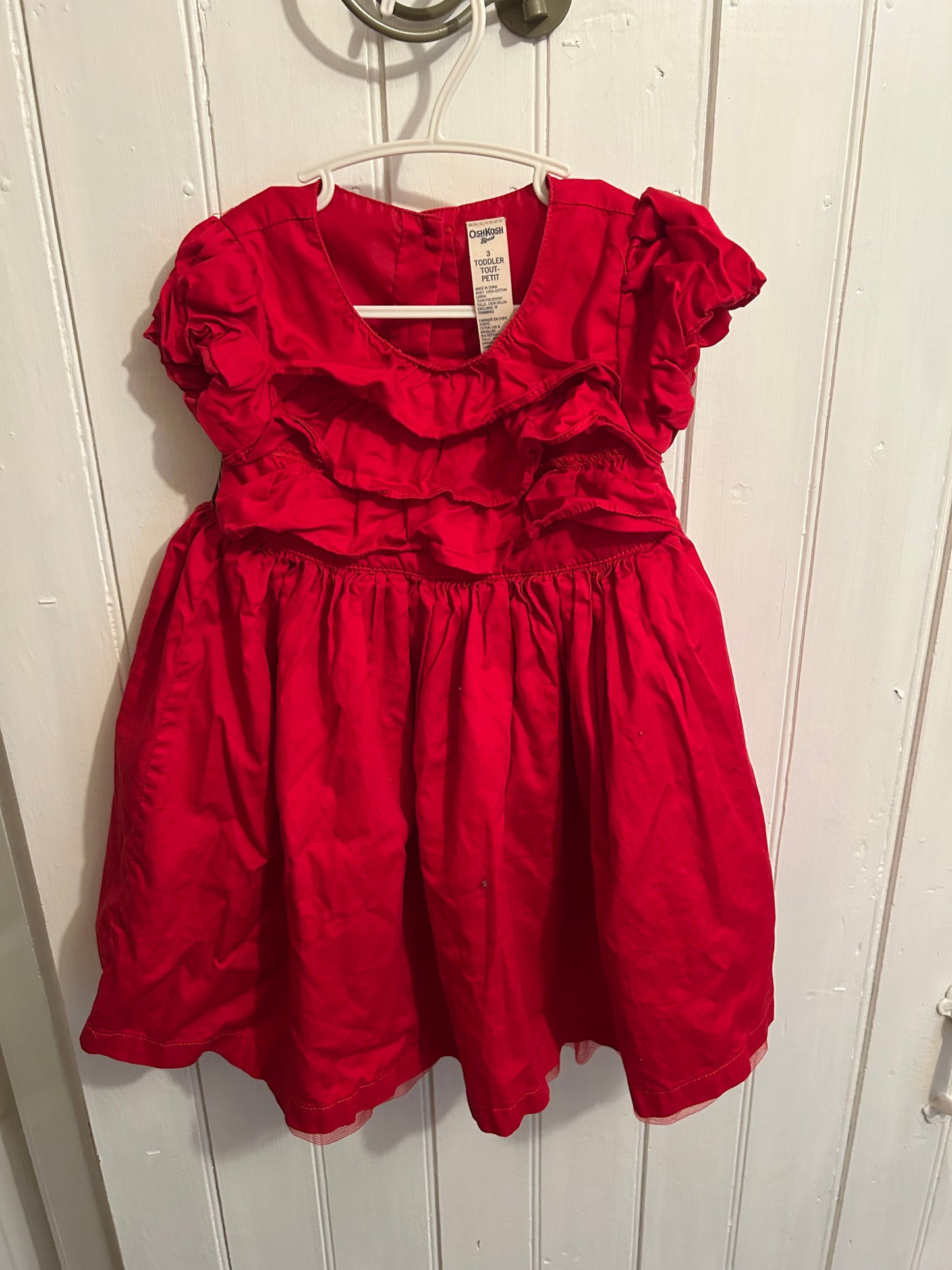 Oshkosh toddler 3 red formal dress