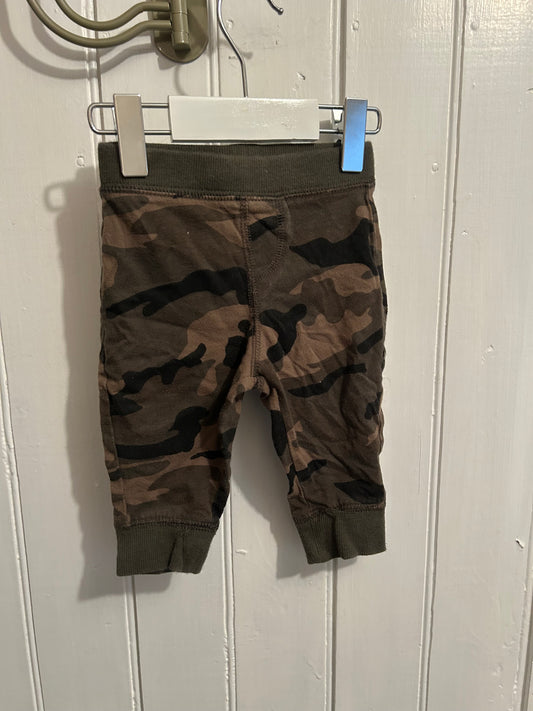 George 3/6m green camo joggers