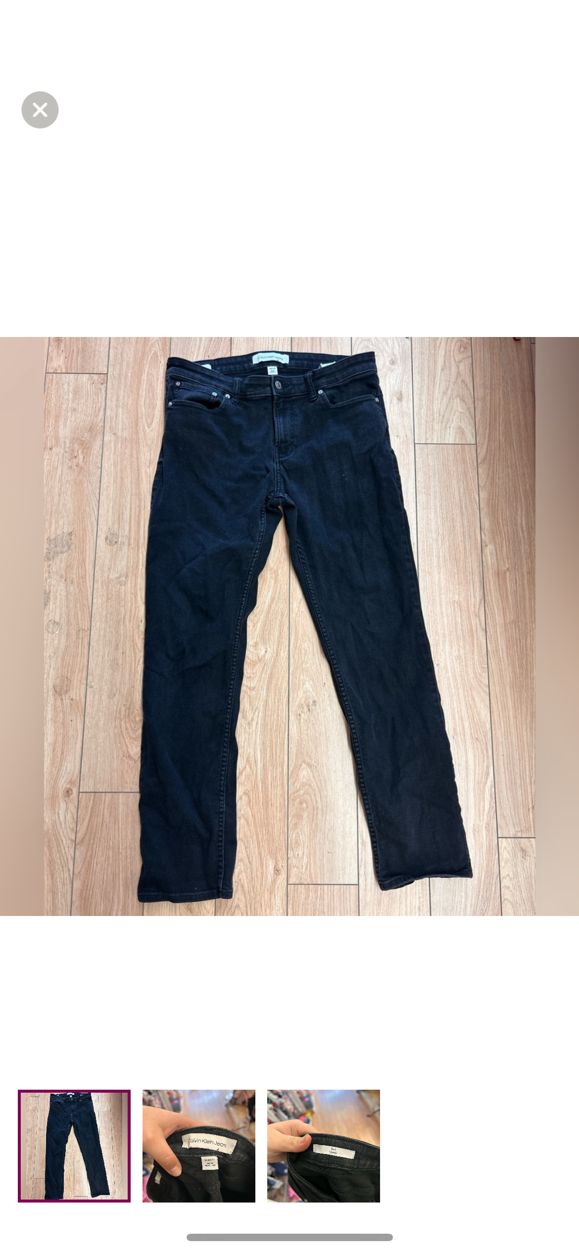 Calvin Klein men’s 34 black slim fit jeans