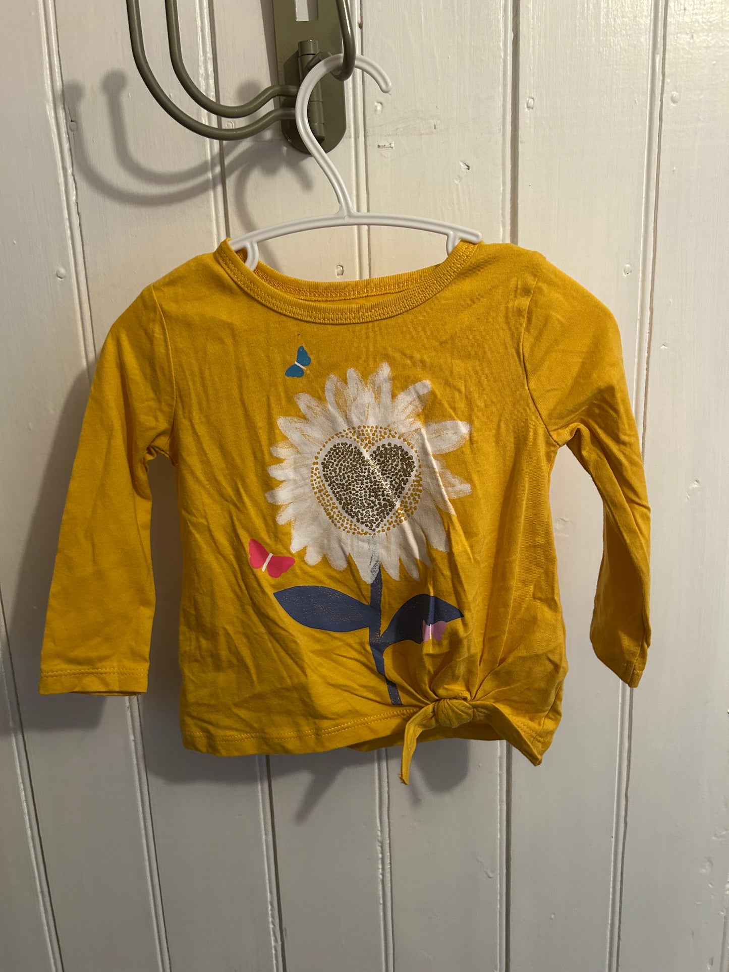 Carters 12m yellow flower top