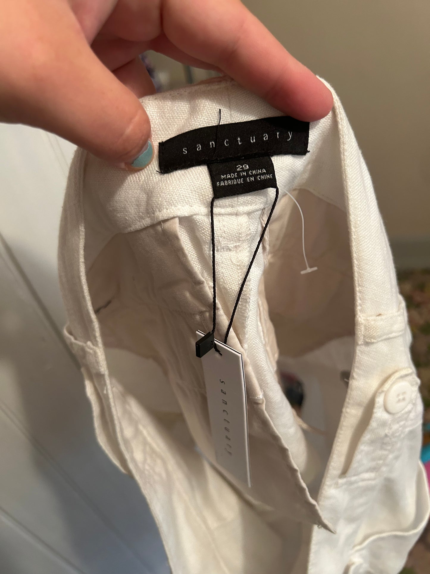 NEW Sanctuary 29 white linen shorts