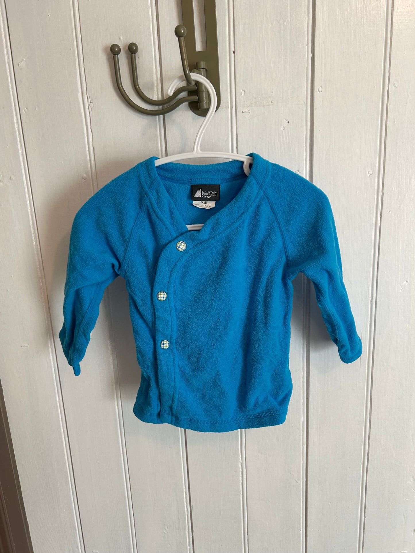 MEC 12m blue fleece cardigan