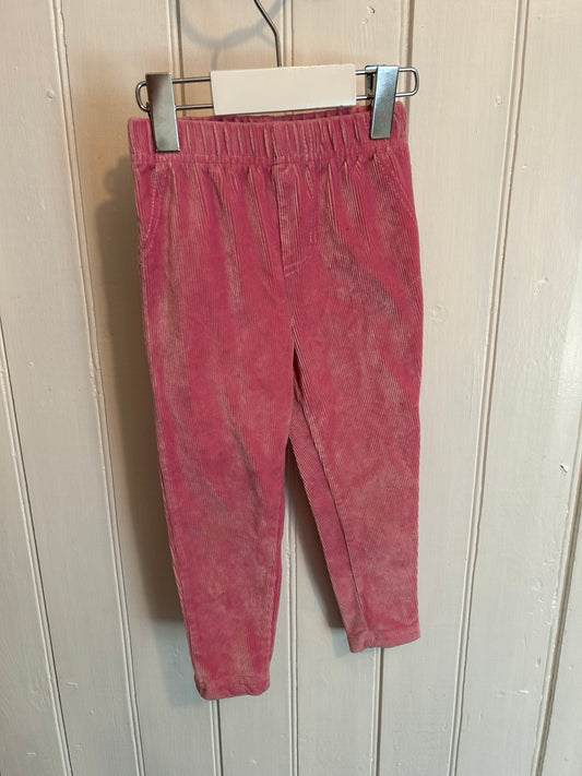 Lollipop 2/3t pink ribbed velvet leggings