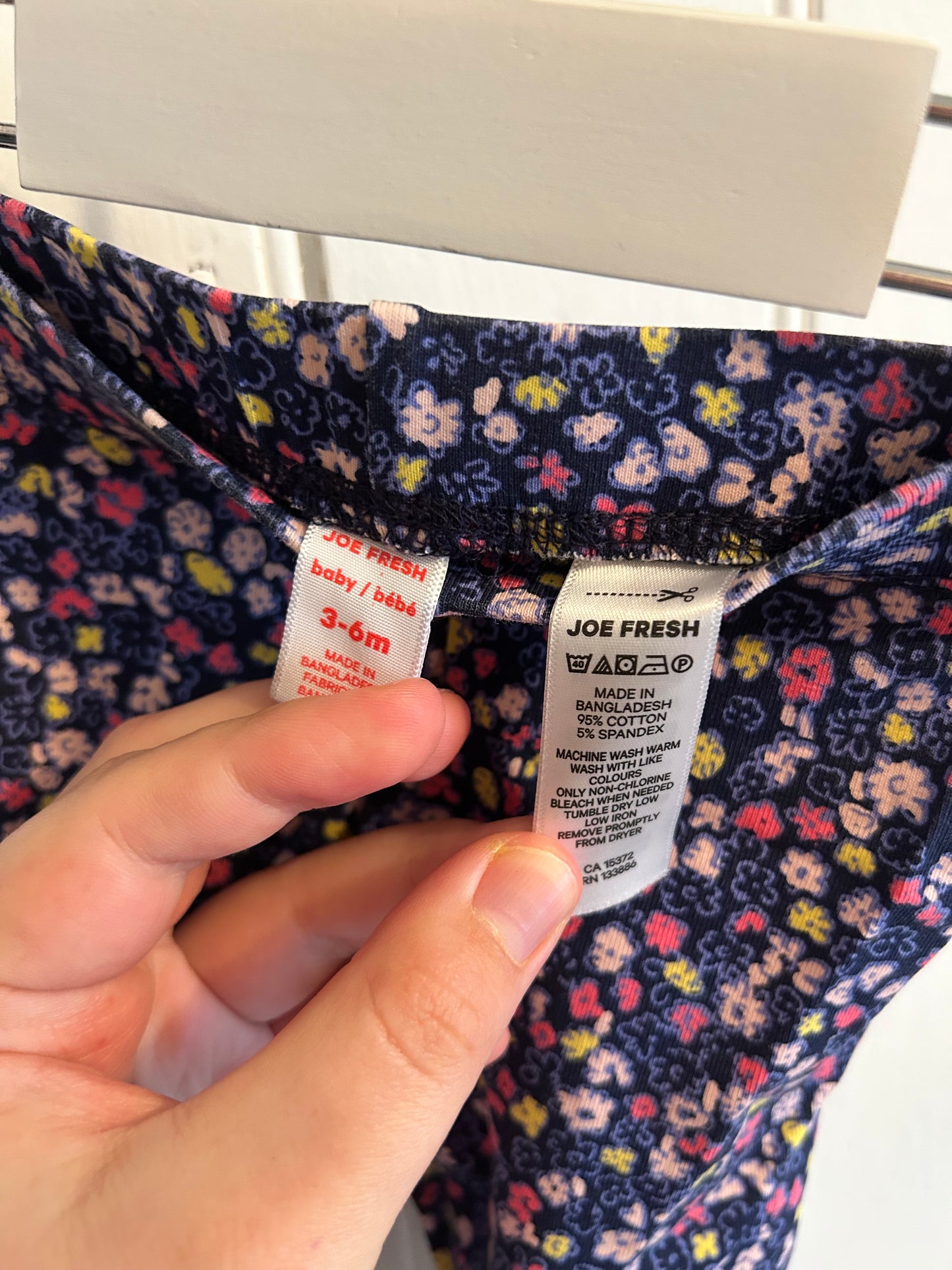 Joe fresh 6/12m floral leggings