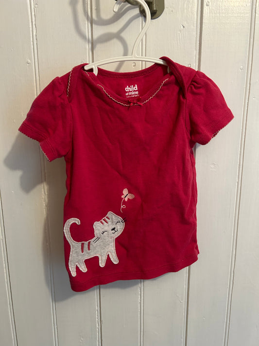 Carters 24m pink cat Tshirt